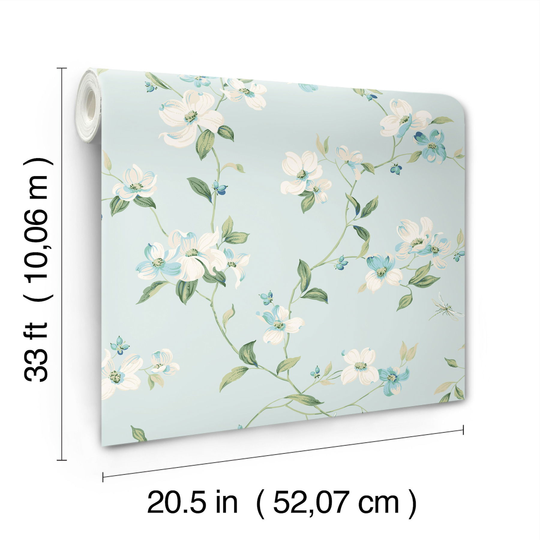 Dogwood Light Blue Wallpaper large image 