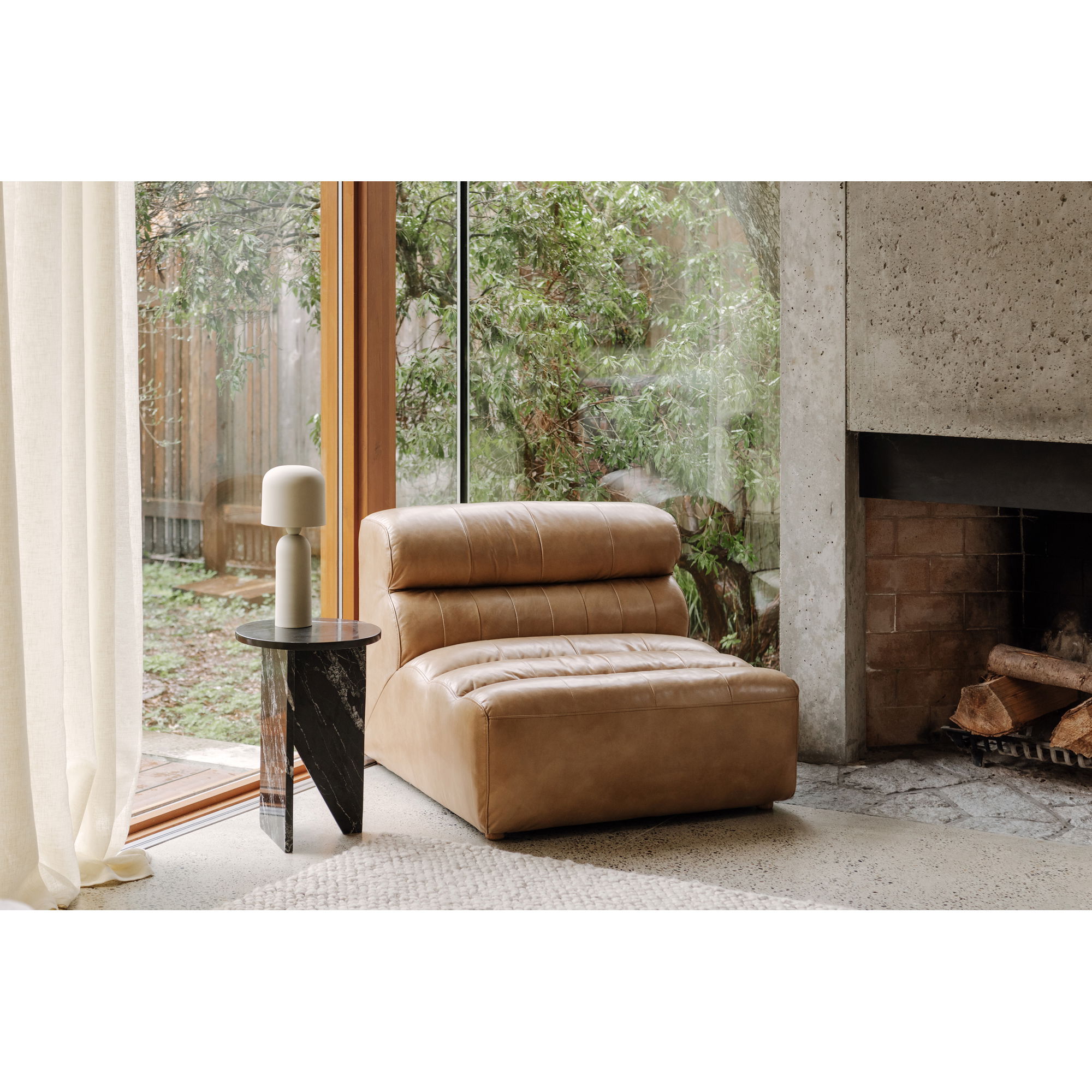 Grace Accent Table Black Marble large image 
