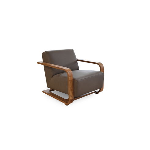Eckersley Lounge Chair Cool Brown Leather