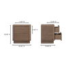 Round Off Tall Nightstand Walnut Brown thumbnail 10