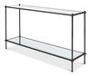 Hand Chased Iron Console Tble, Glass Top, Console Table by Sarreid, 60" length x 16" width x 33" height thumbnail 9