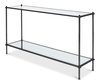 Hand Chased Iron Console Tble  Glass Top, by Sarreid, 1'4" length x 5' width x 2'9" height thumbnail 9