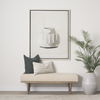 Shae Brown Wood with Oatmeal Fabric Bench thumbnail 1