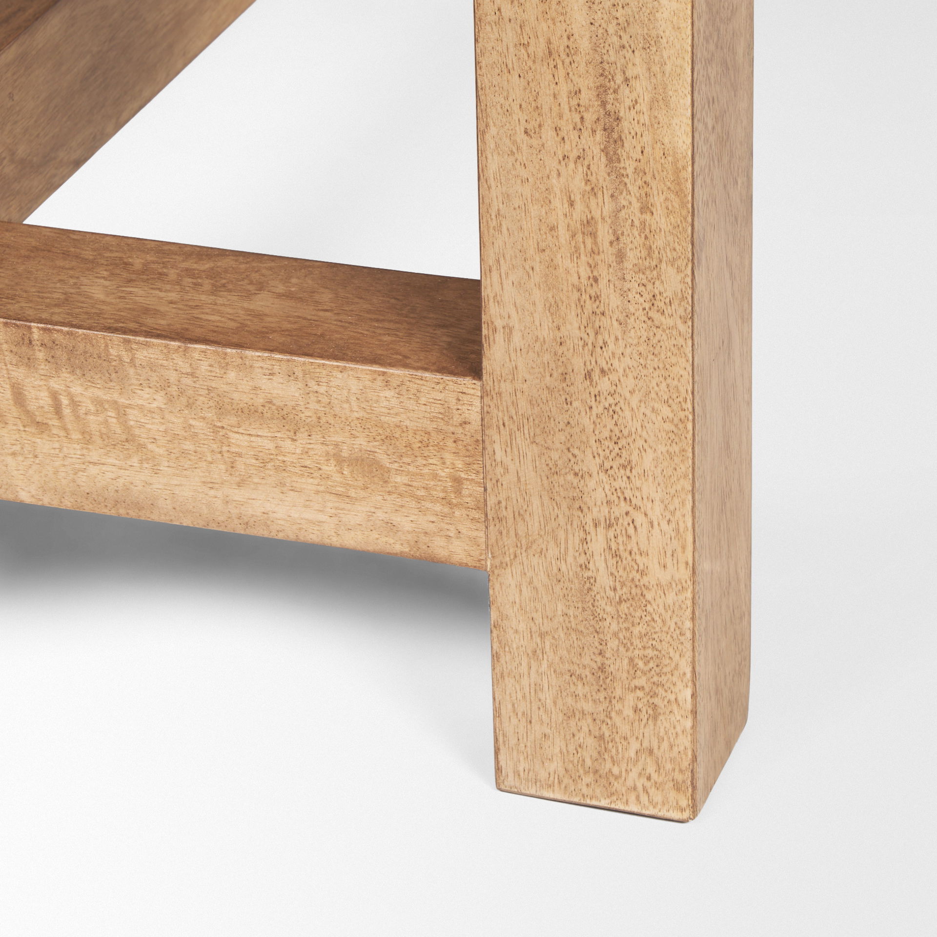 Suke Rectangular Natural Wood Trestle Dining Table large image 