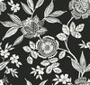 Wood Cut Jacobean Black & White Wallpaper, by York Wall, 27' length x 2'3" width x 0.02" depth thumbnail 1