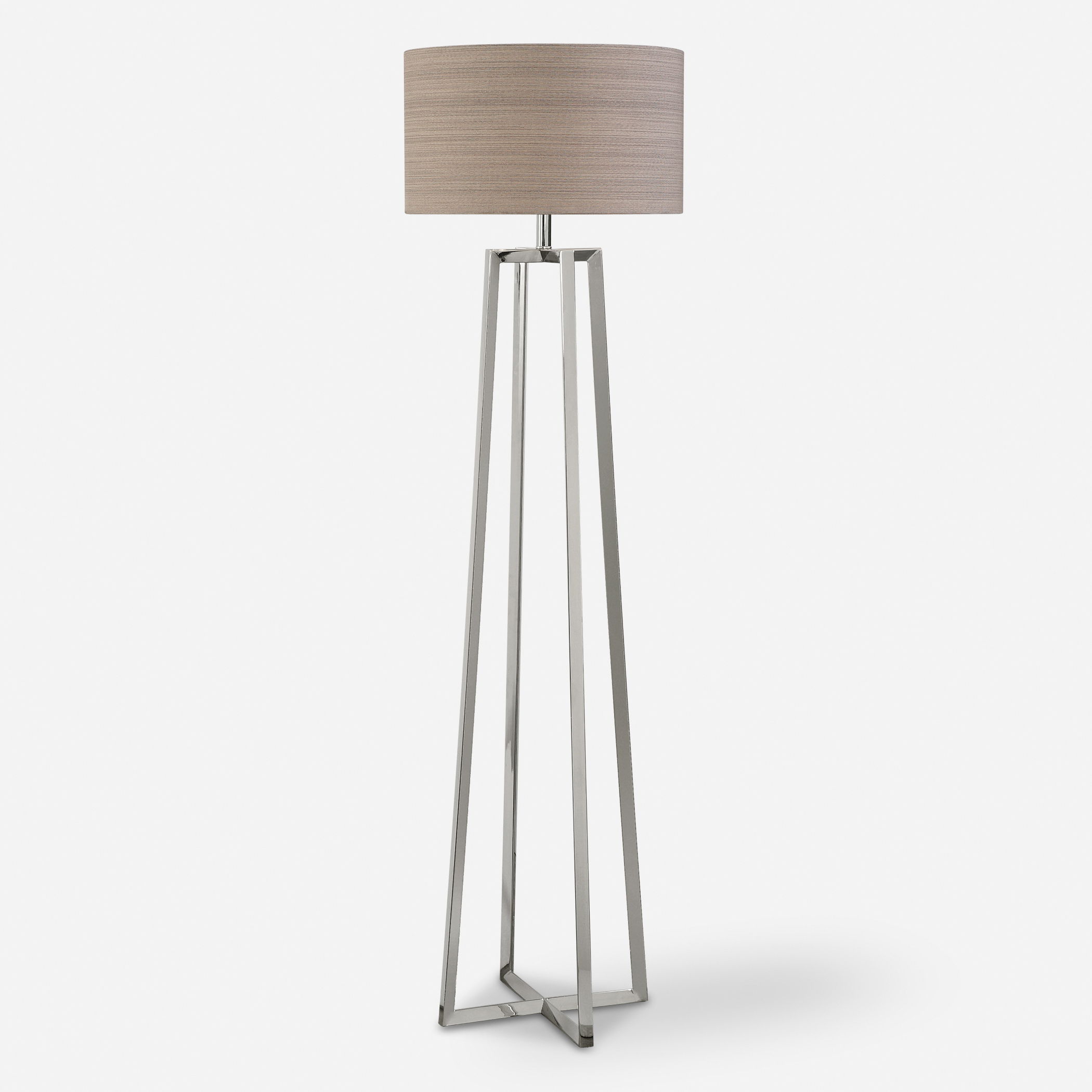 Keokee Polished Nickel Floor Lamp large image 