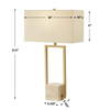 Warrick Modern Travertine Table Lamp, by Uttermost, 18" width x 31.5" height x 10" depth thumbnail 3