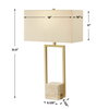 Warrick Modern Travertine Table Lamp, by Uttermost, 18" width x 31.5" height x 10" depth thumbnail 3