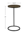 Brunei Gold Accent/Drink Table, Side & End Table by Uttermost, 12.5" width x 24" height x 12.5" depth thumbnail 3