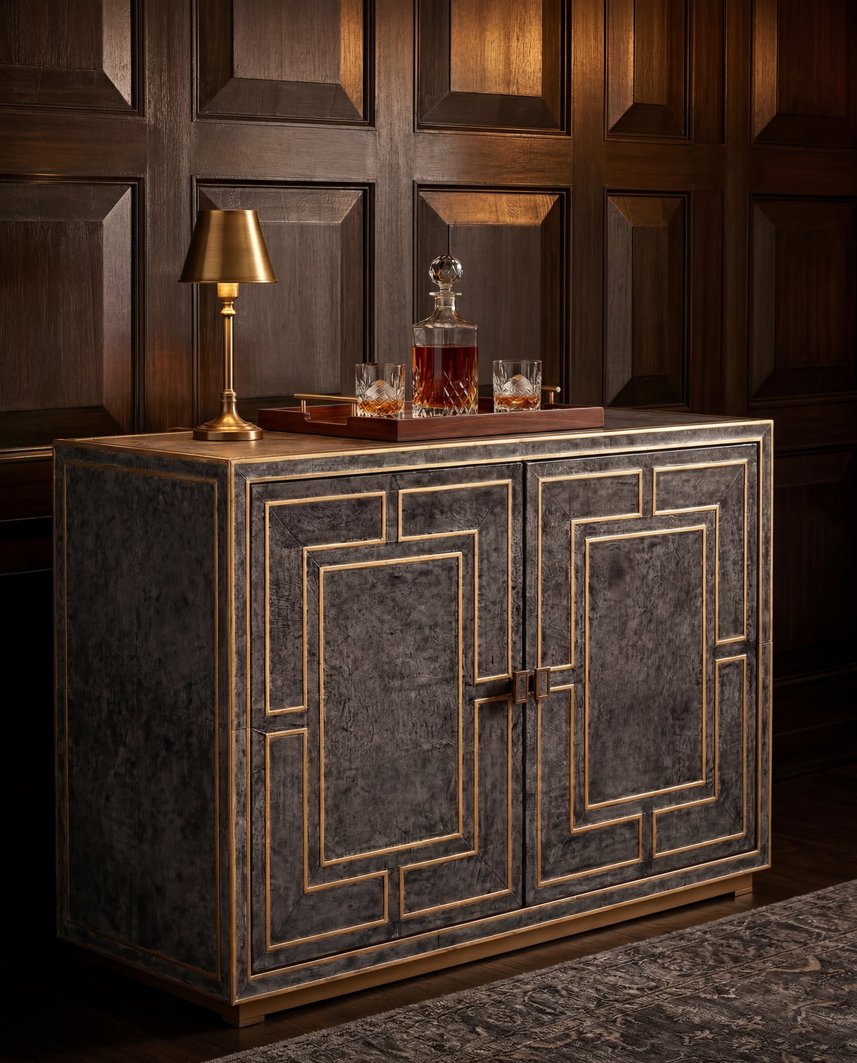 Bel Aire Buffet, by Sarreid, 1'9" length x 4'5" width x 3'1" height View 14