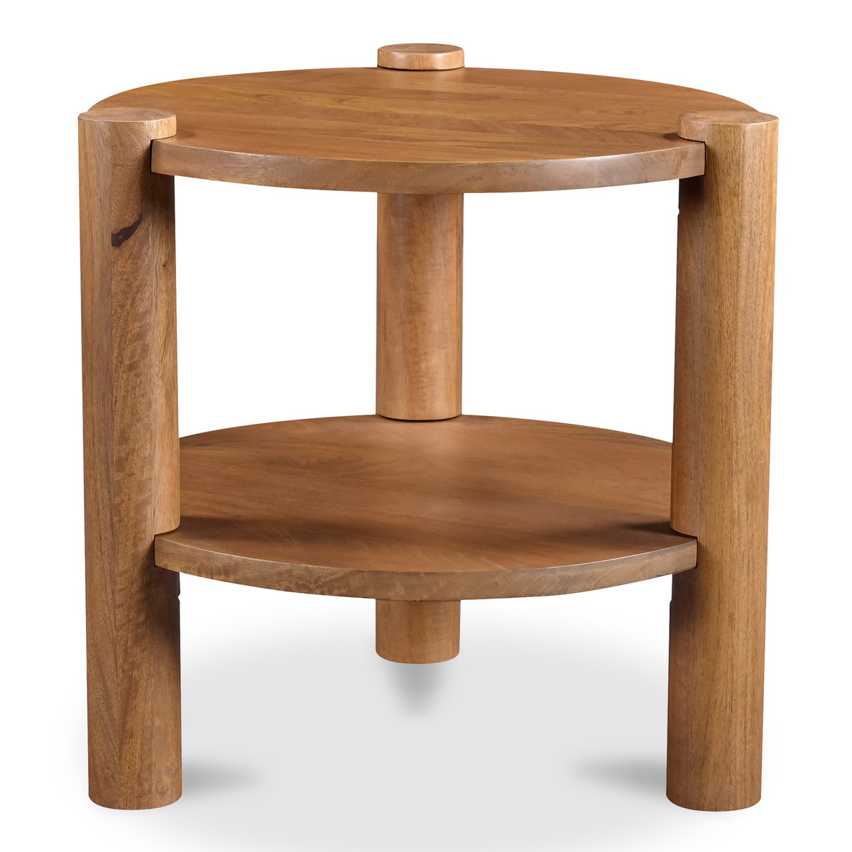 Olsen Accent Table Vintage Brown, Side & End Table by Moe's Home, 21" width x 21" height x 22.5" depth View 1