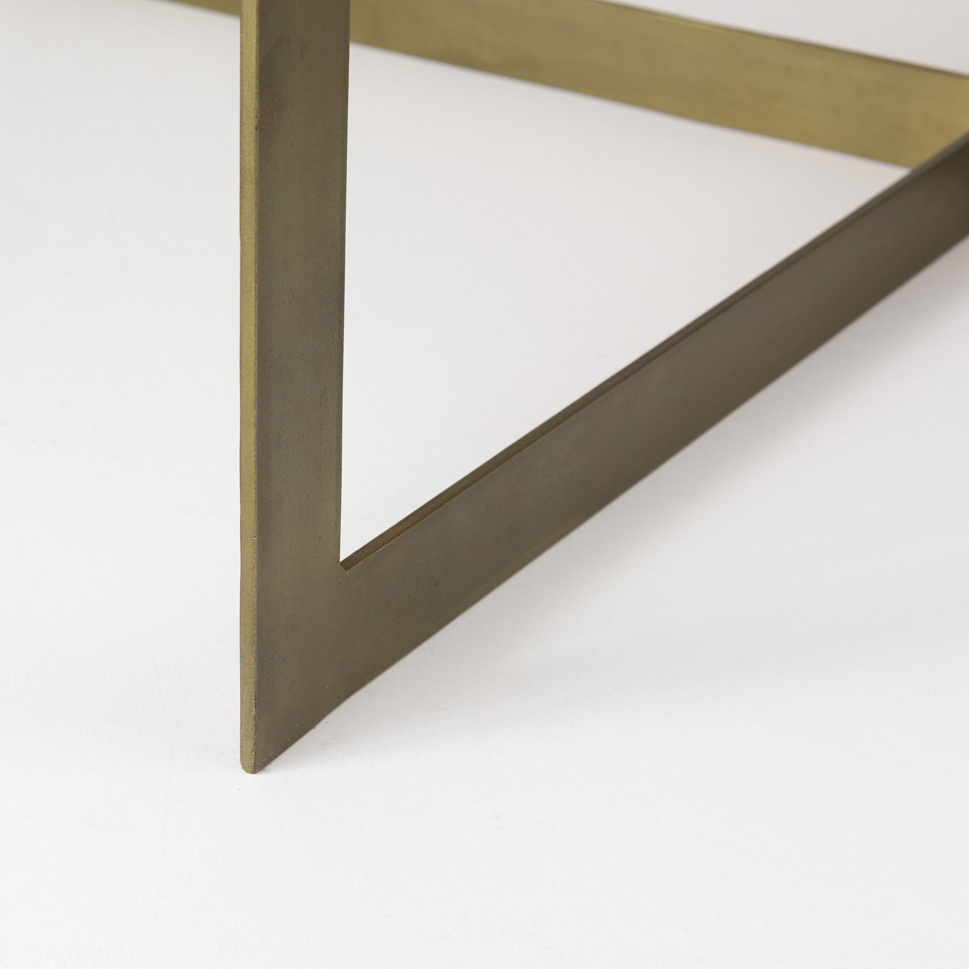 Faye 34L x 34W x 17H Beige Finished Wood with Gold Metal Base Square Coffee Table large image 