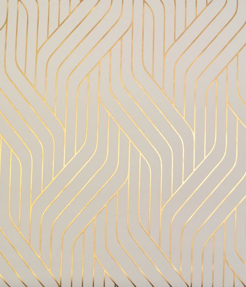 Ebb And Flow Almond & Gold Wallpaper