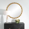 Nacala Round Gold Mirror, by Uttermost, 39.37" width x 39.37" height x 1.69" depth thumbnail 2