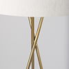 Ambrose  Gold Metal with Cream Fabric Shade Floor Lamp, by Mercana, 20" length x 20" width x 61.75" height thumbnail 11