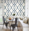 Magnolia Home Woven Trellis Blue & White Peel & Stick Wallpaper, by York Wall, 20' length x 1'8.5" width x 0.02" depth thumbnail 3