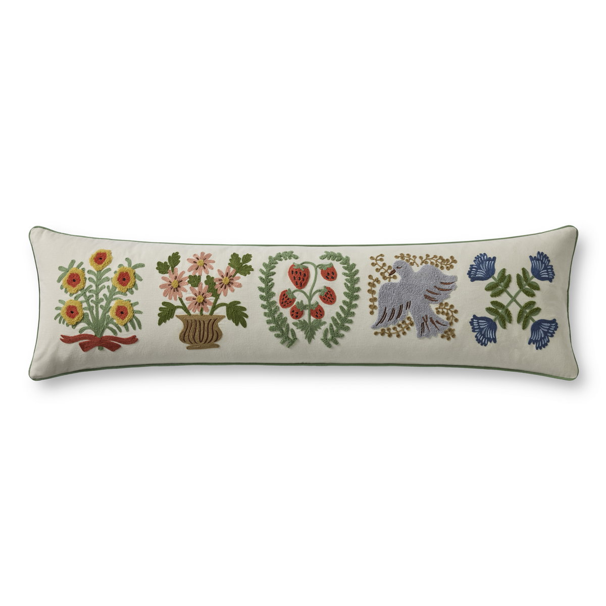 Rifle Paper Co. x Loloi Helena Bouquets Pillow, Decorative Pillow, 12" length x 46" width View 1