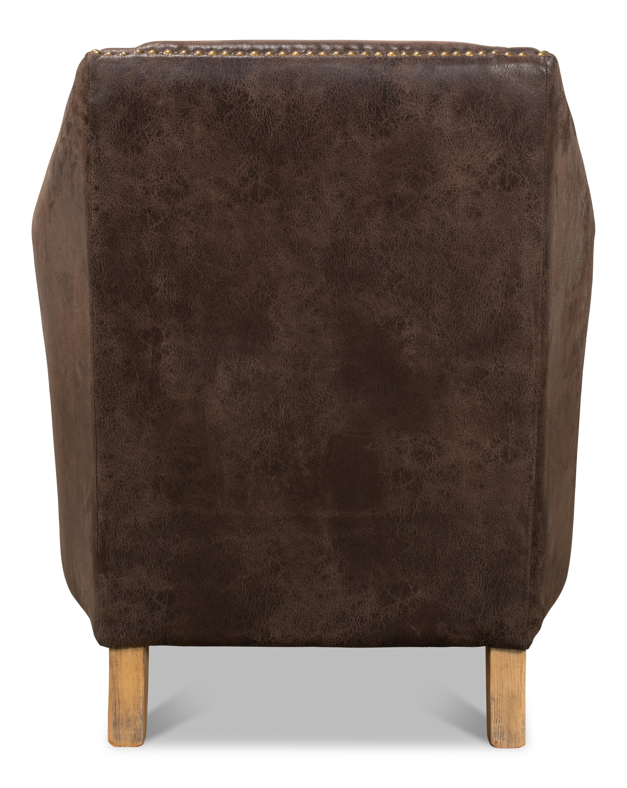 Granville Leather Chair, Seating by Sarreid, 28" length x 28" width x 32" height View 7