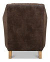 Granville Leather Chair, Seating by Sarreid, 28" length x 28" width x 32" height thumbnail 7