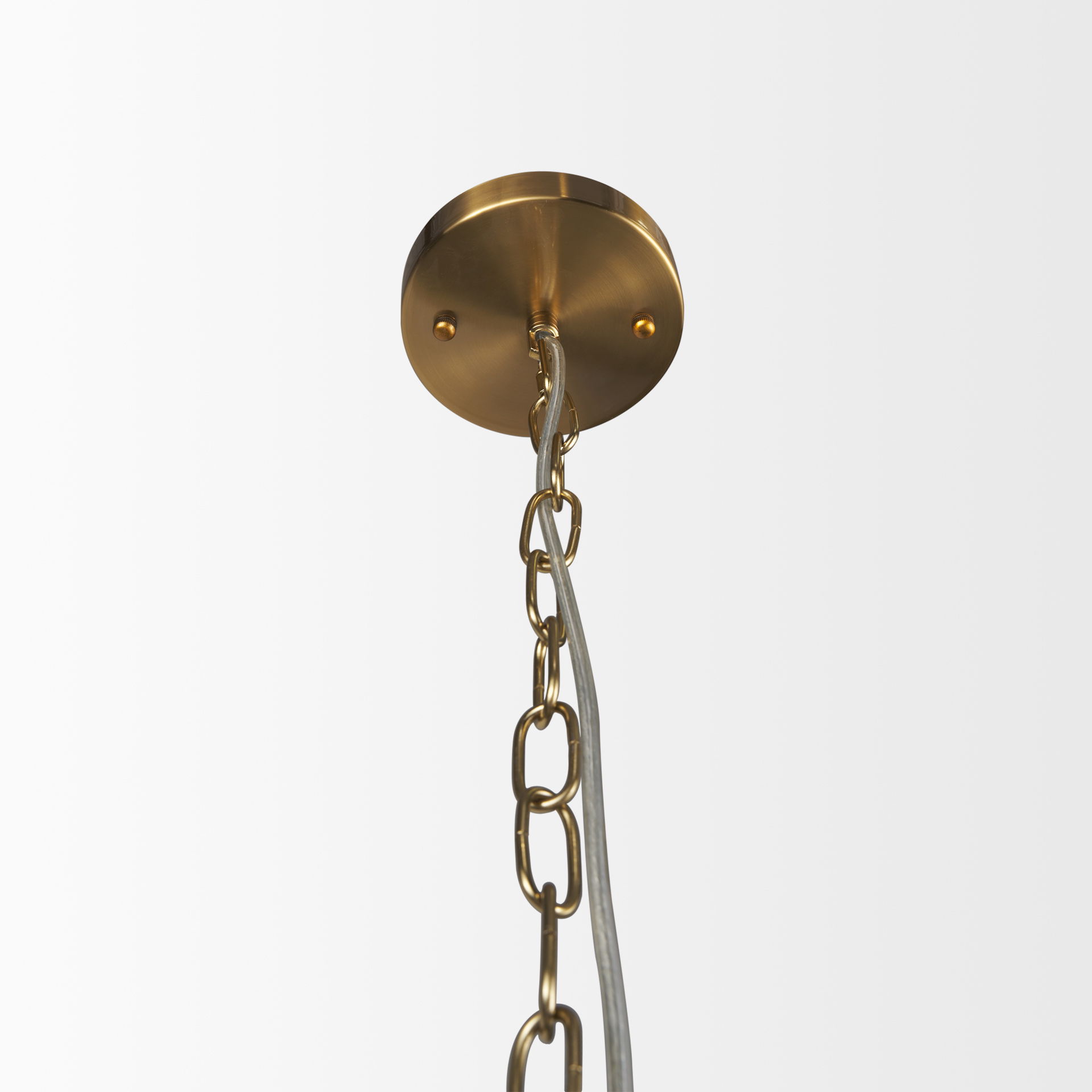 Britton Gold Metal with Clear Glass Globes 6-Light Chandelier large image 