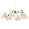 Biddeford 6 Light White Beaded Pendant, Ceiling Light by Uttermost, 36" width x 11" height x 36" diameter thumbnail 6