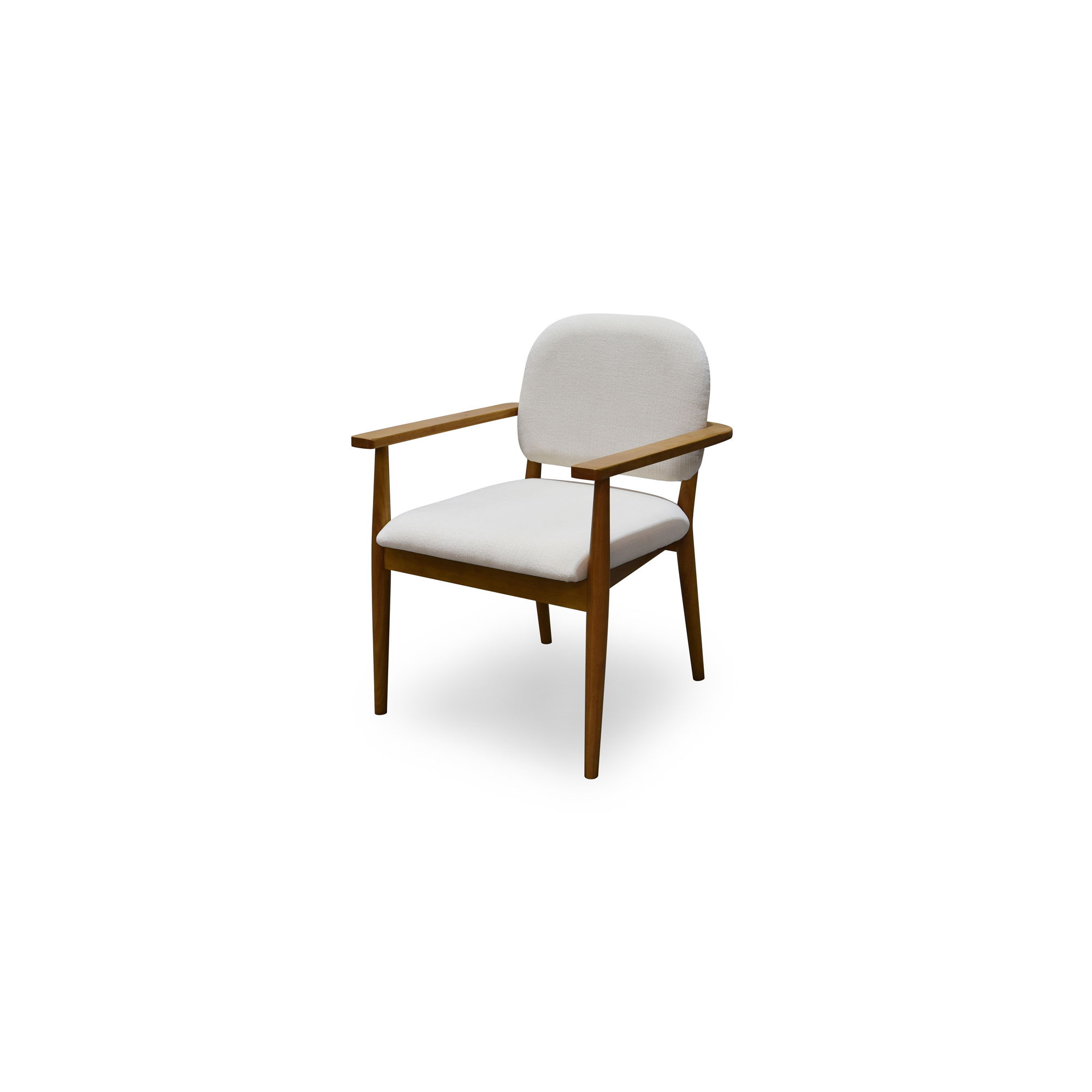 Norrie Dining Chair Cream, by Moe's Home, 24.41" width x 33.46" height x 24.41" depth View 3
