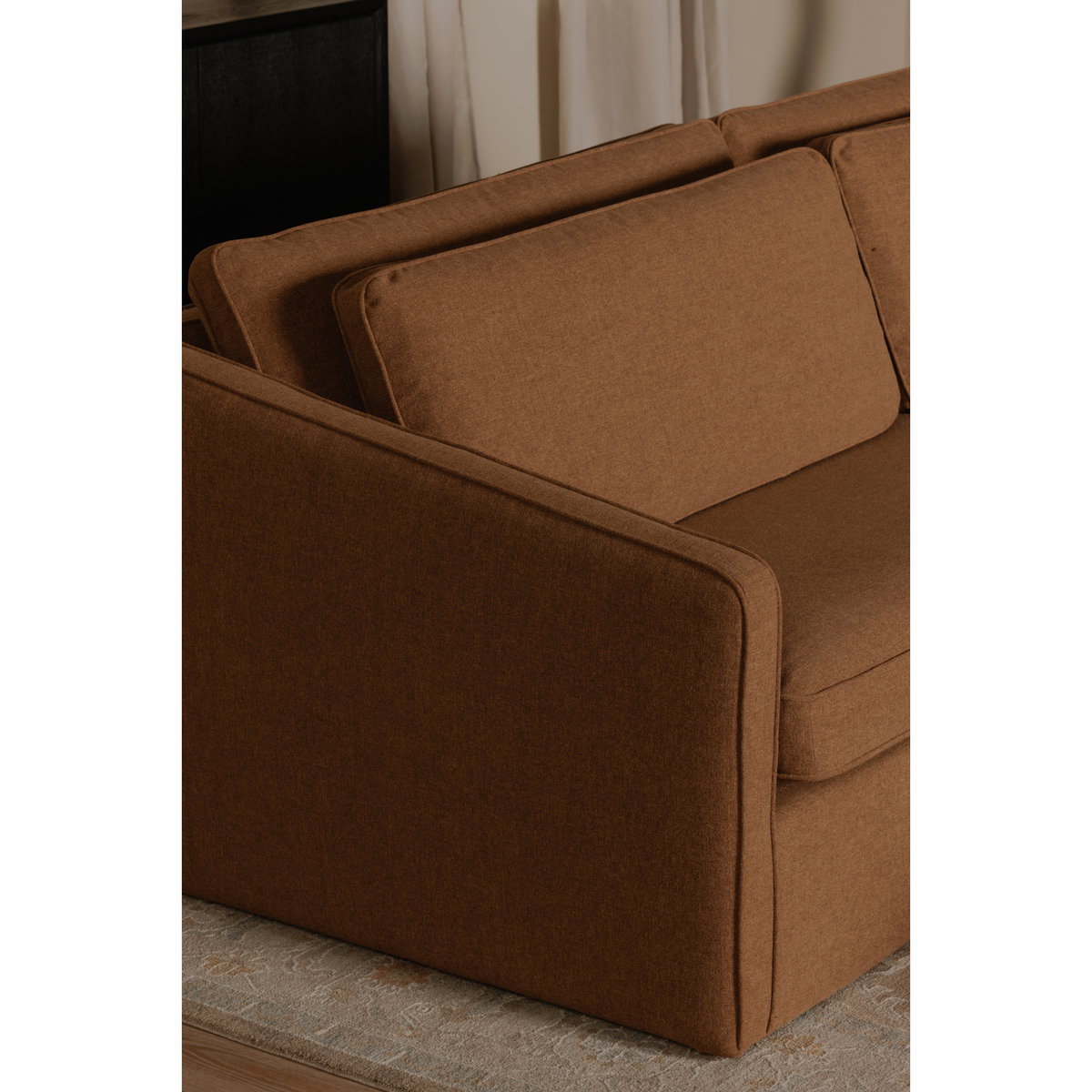 Phoebe Sofa Rust, Sofas & Sectional by Moe's Home, 91.3" width x 28.9" height x 39.4" depth View 9