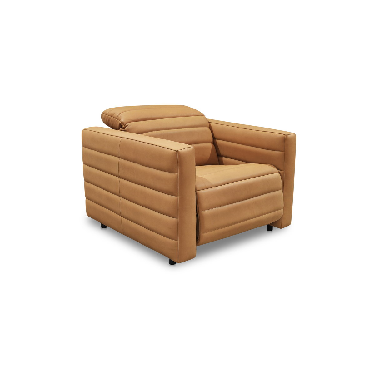 Juno Power Recliner Chair Tan Leather, Accent Chair by Moe's Home, 40" width x 31.5" height x 42" depth View 2