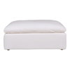 Clay Ottoman Cream White, by Moe's Home, 44.5" width x 19.5" height x 44.5" depth thumbnail 1