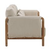 Milburne Outdoor Sofa Beige, Sofas & Sectional by Dovetail, 88" width x 35.35" height x 34" depth thumbnail 3