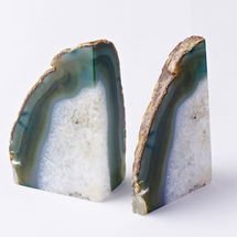 Online Designer Other Agate Bookends, Set of 2, Green