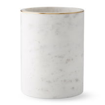 Online Designer Other White Marble and Brass Wastebasket