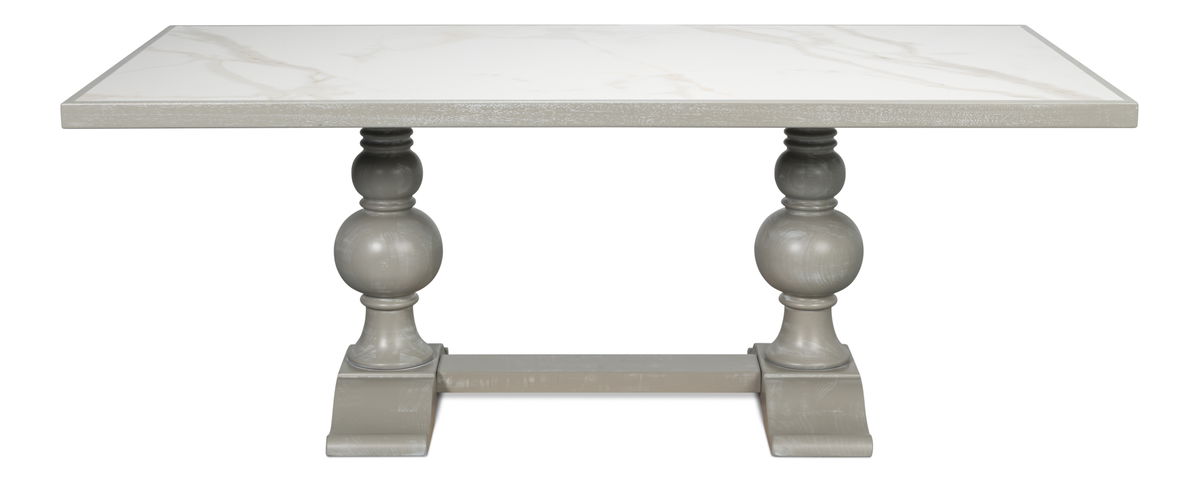 Small 81 Dining Table  Carmine Legno, by Sarreid, 3'4" length x 6'9" width x 2'6" height View 2