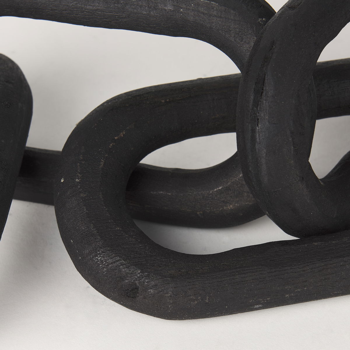 Alix  Black Wood Link Chain Decorative Object, by Mercana, 29" length x 5" width x 5" height View 10