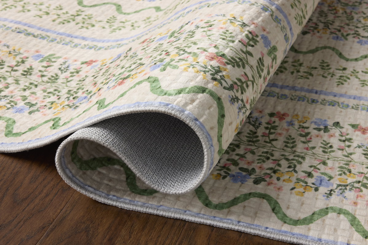 Rifle Paper Co. x Loloi Orchard Rug, 1'6" length x 1'6" width View 6