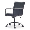 Roy Office Chair Black Leather, by Moe's Home, 21.85" width x 36" height x 27.17" depth thumbnail 3