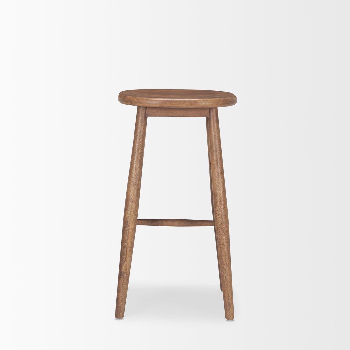 Ernest Backless 30in Seat Bar Stool | Medium Brown, Counter & Bar Stool by Mercana, 16.5" length x 16.5" width x 30" height View 4