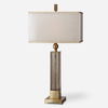 Caecilia Amber Glass Table Lamp thumbnail 0