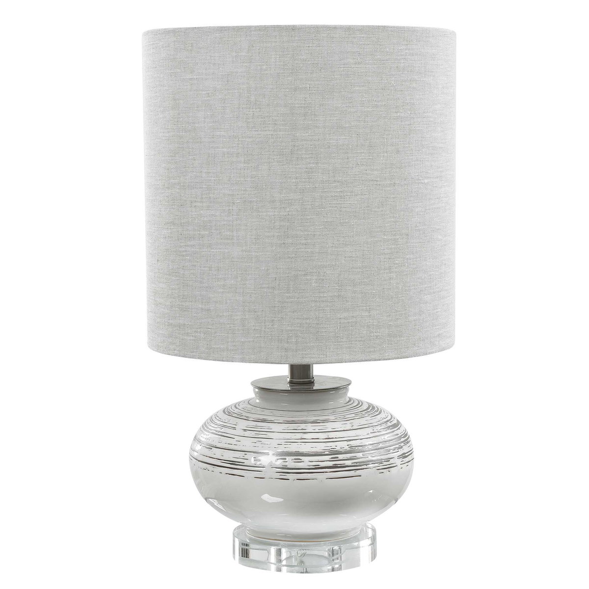 Lenta Off-White Accent Lamp, by Uttermost, 1' width x 1'8.5" height x 1' depth View 5