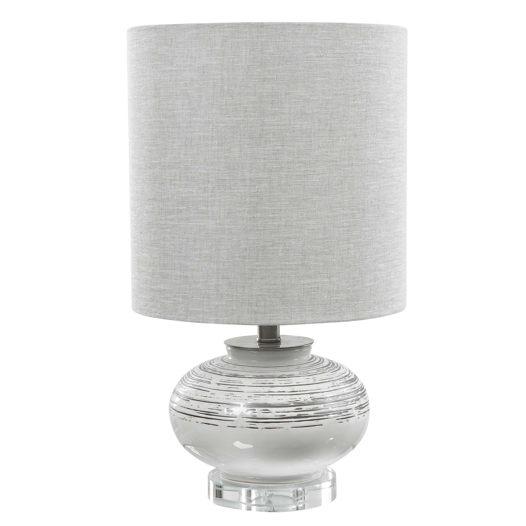 Lenta Off-White Accent Lamp, by Uttermost, 12" width x 20.5" height x 12" depth View 5