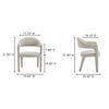 Martens Dining Chair Beige, by Moe's Home, 23.6" width x 31.9" height x 22.6" depth thumbnail 8