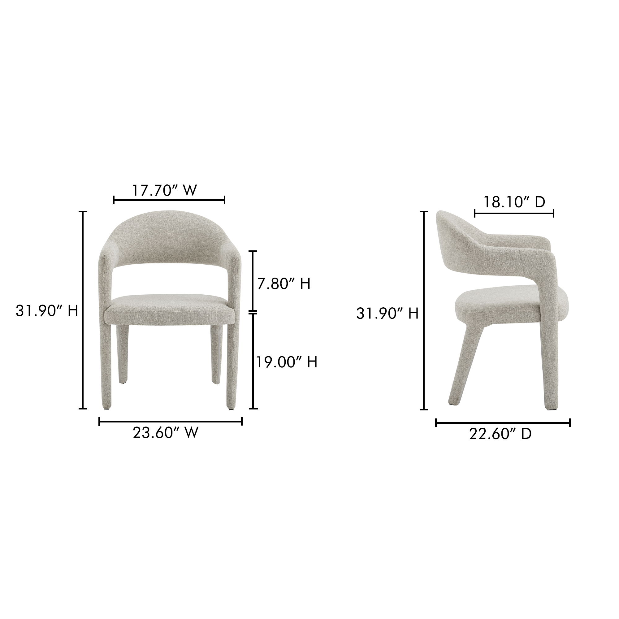 Martens Dining Chair Beige large image 