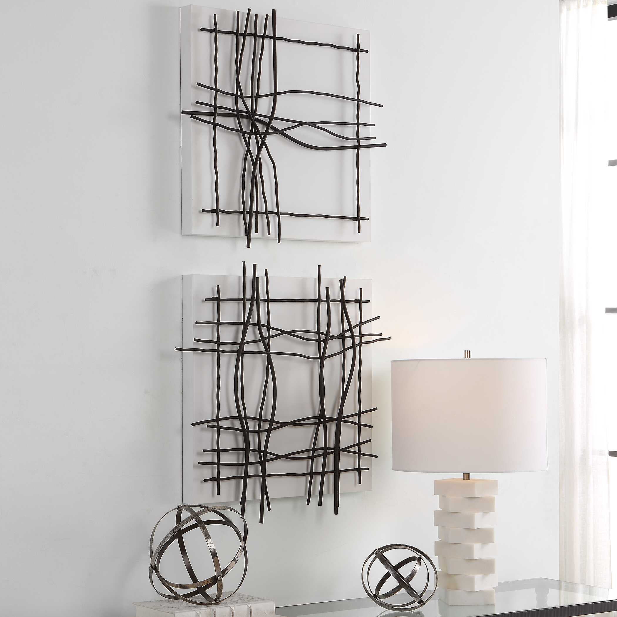 Genesis Metal Wall Decor Set/2 large image 