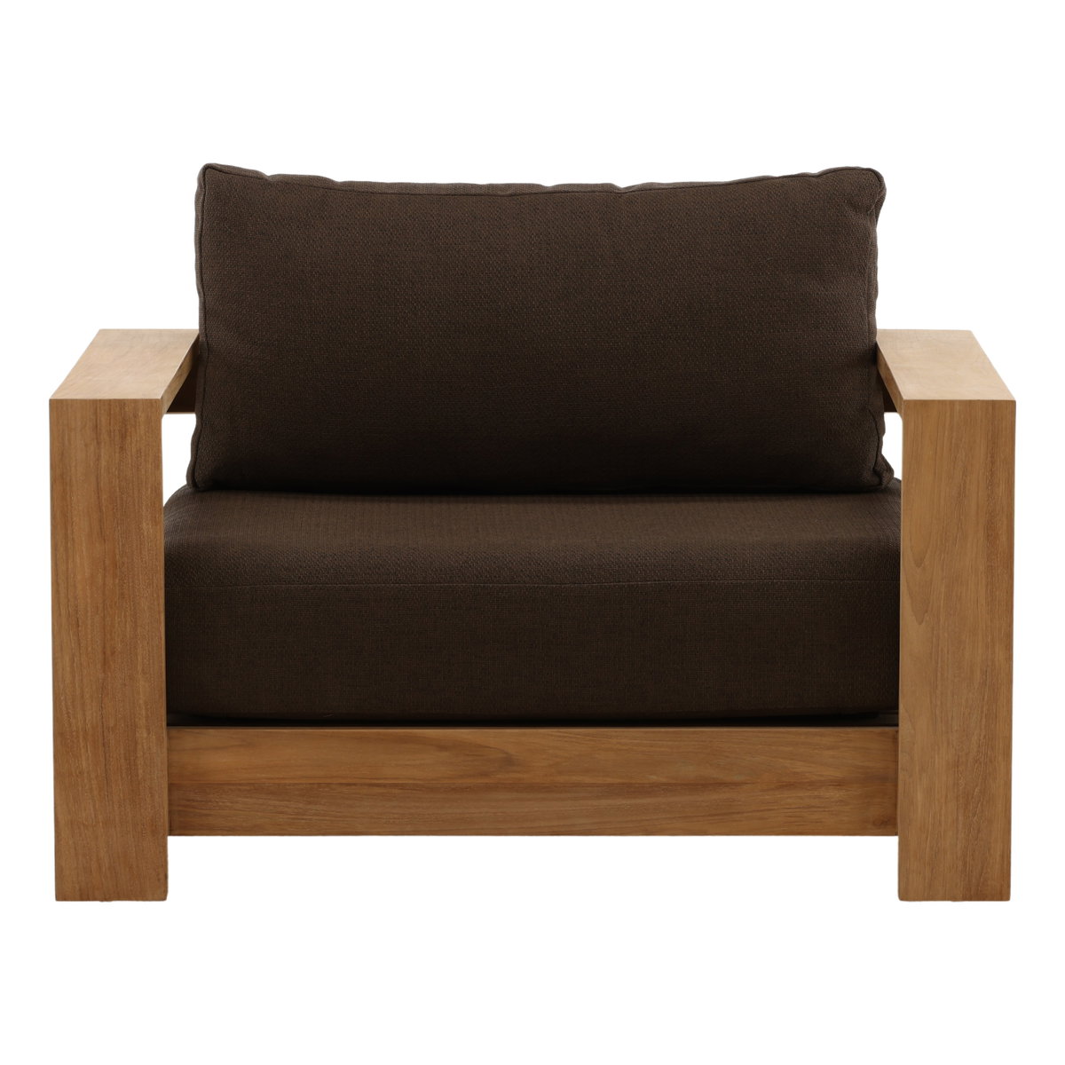 Naya Outdoor Sofa Chair Brown, Accent Chair by Dovetail, 43.3" width x 30.3" height x 33.46" depth View 2