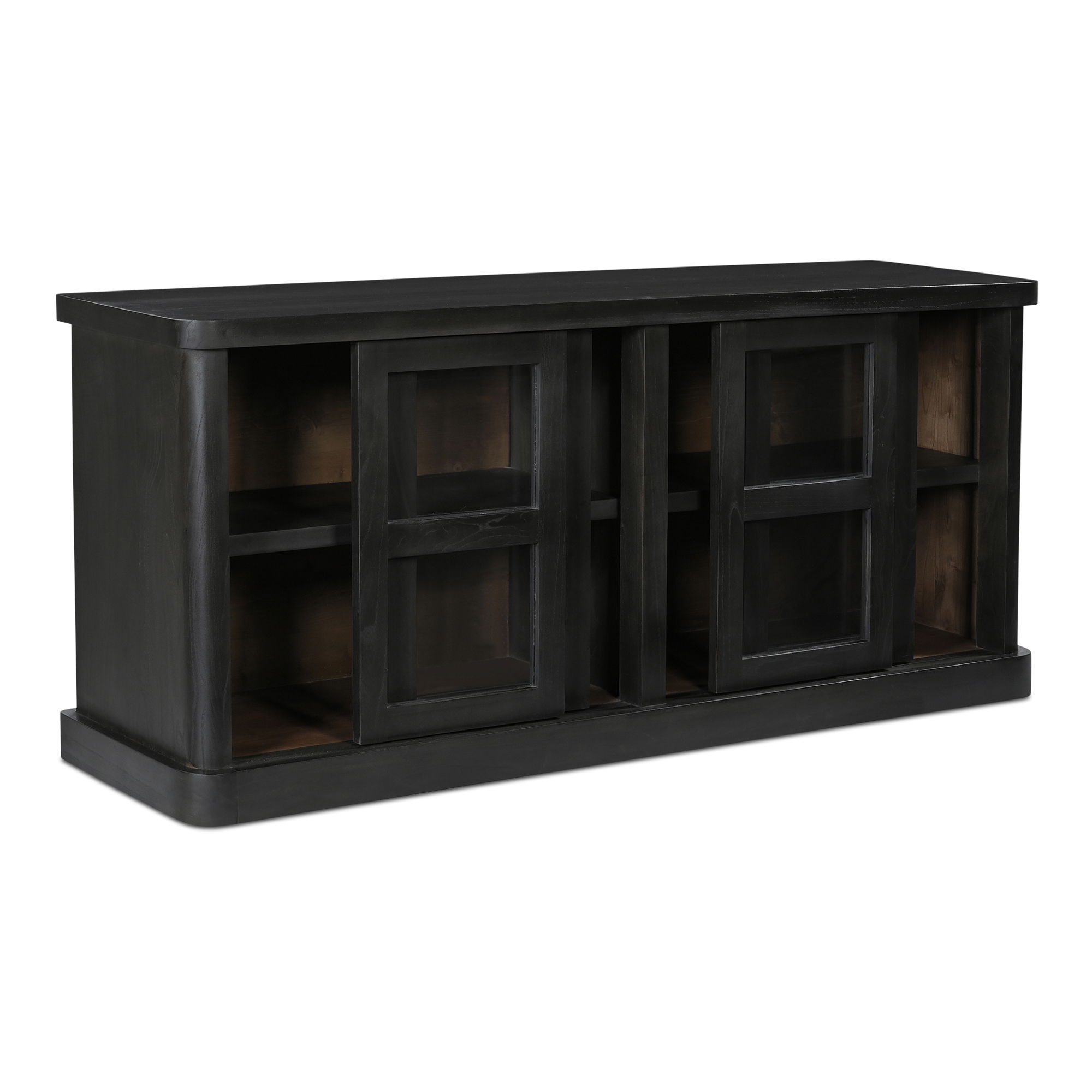 Mona Sideboard Black, Cabinets & Sideboard by Moe's Home, 78" width x 33.5" height x 21" depth View 2