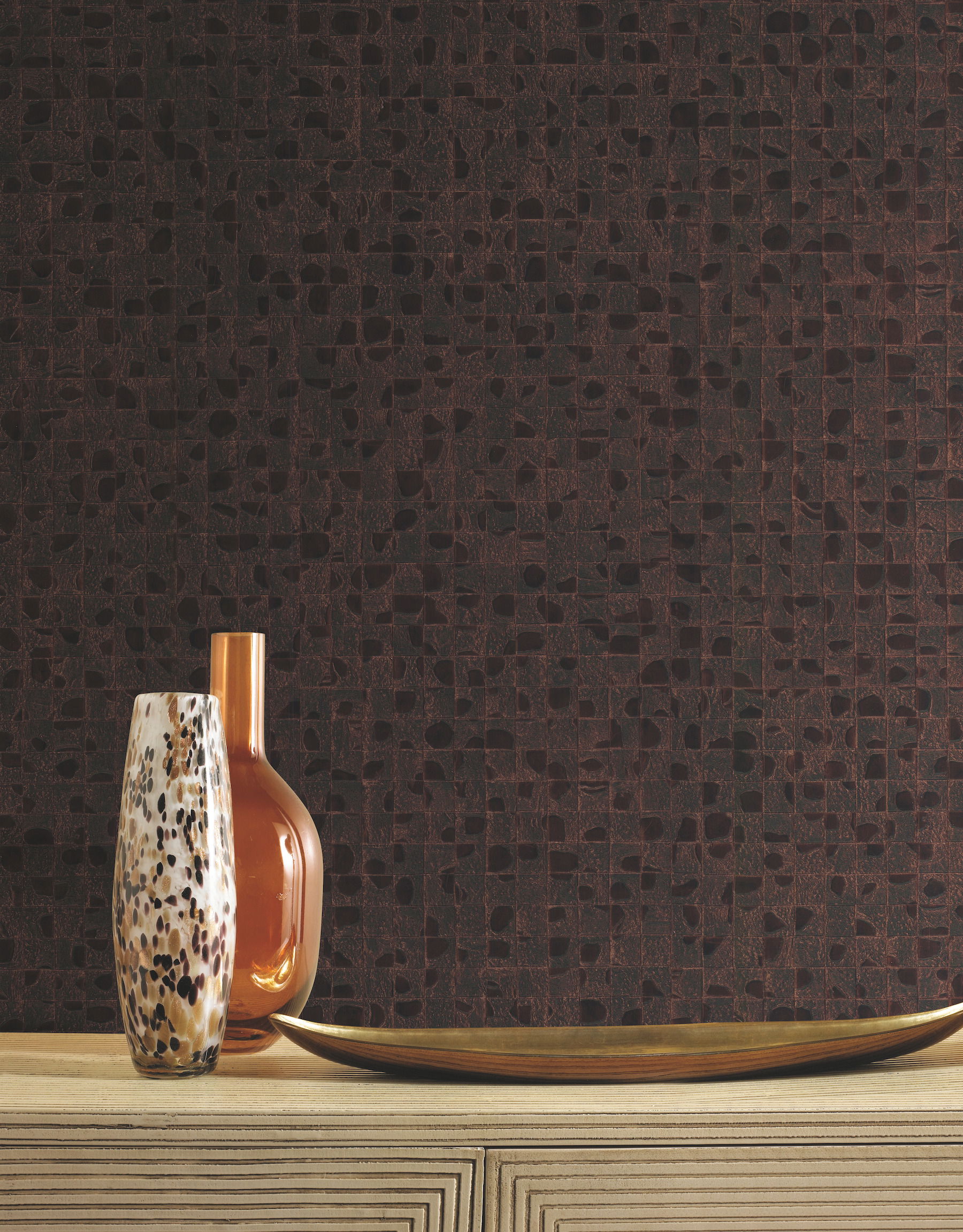 Leather Lux Brown Wallpaper large image 