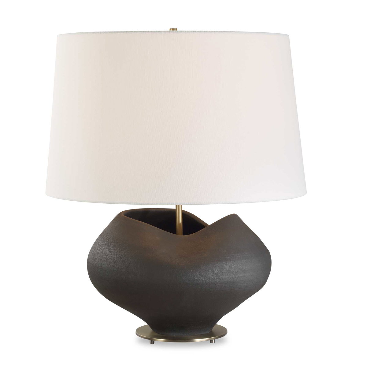 Nocturne Aged Black Table Lamp, by Uttermost, 20" width x 23.5" height x 20" depth View 1
