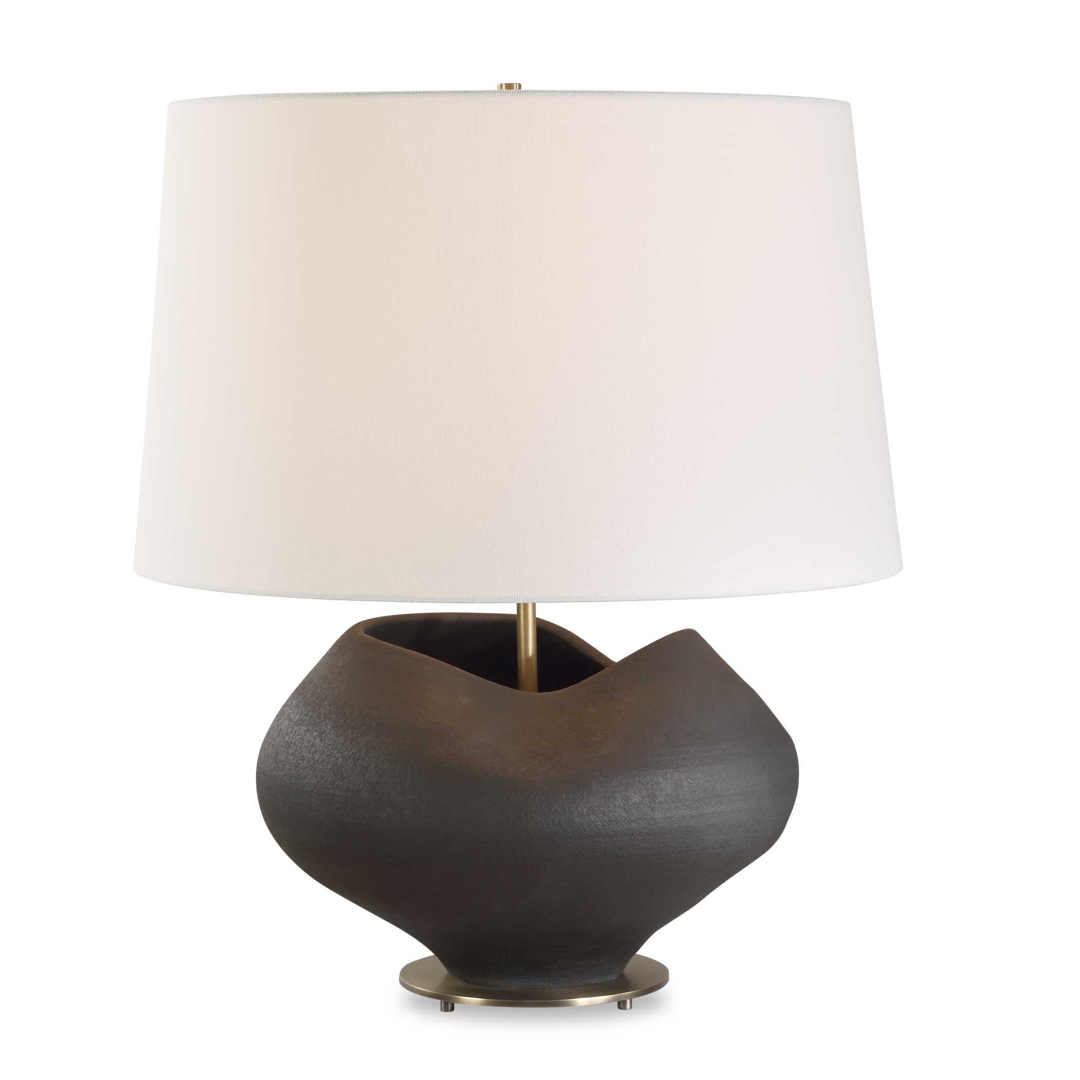 Nocturne Aged Black Table Lamp large image 