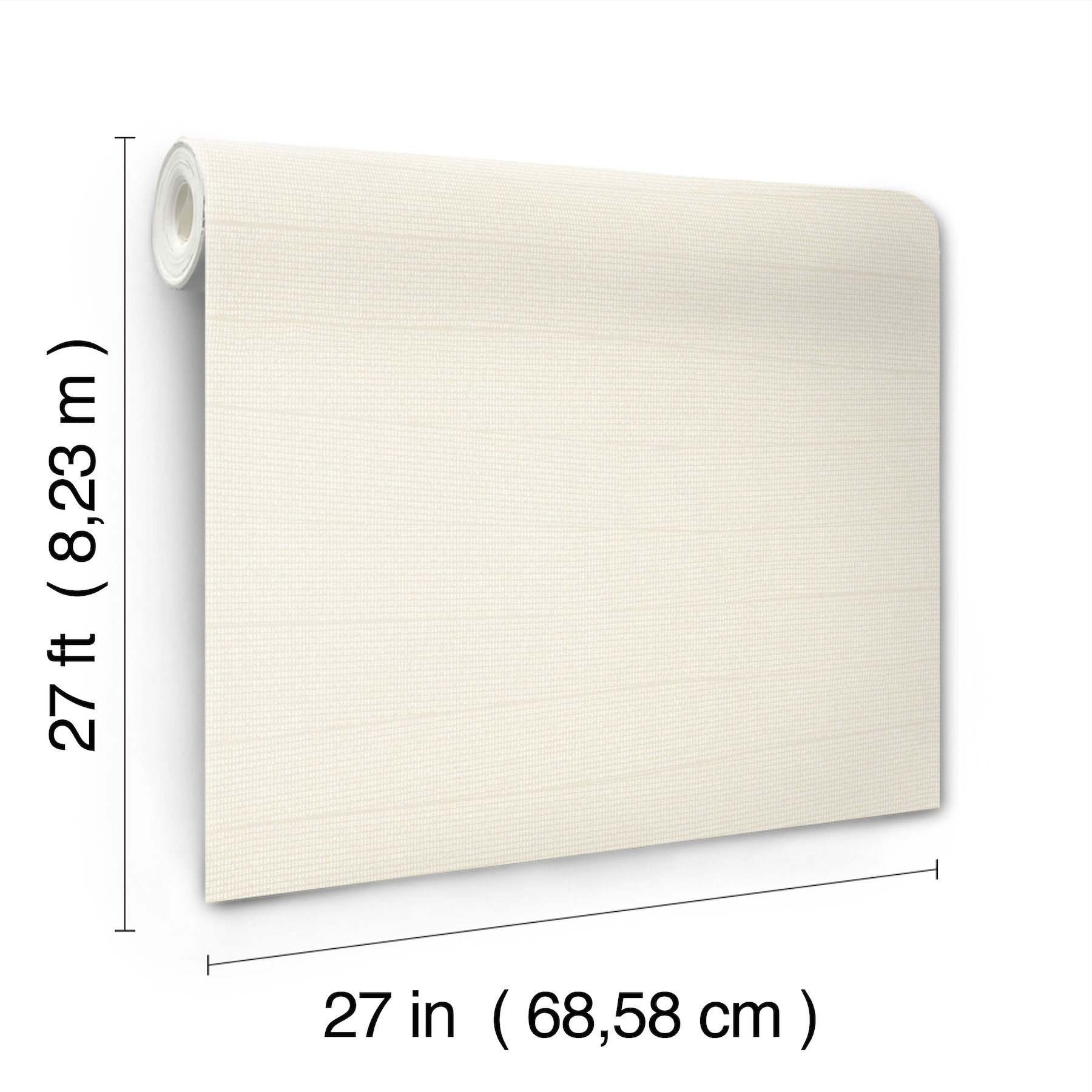 Natural Grid Beige Wallpaper large image 