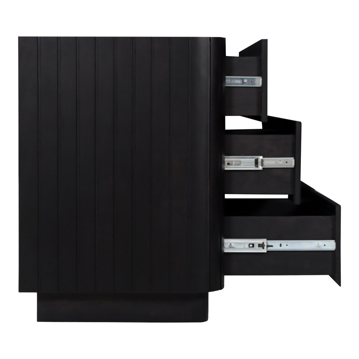 Povera 6 Drawer Dresser Black, by Moe's Home, 51" width x 28" height x 20" depth View 7